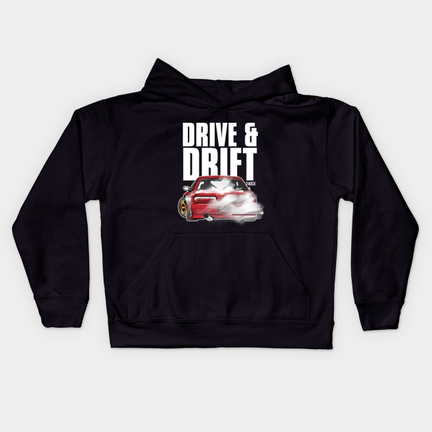 DRIVE & DRIFT Kids Hoodie by melsa